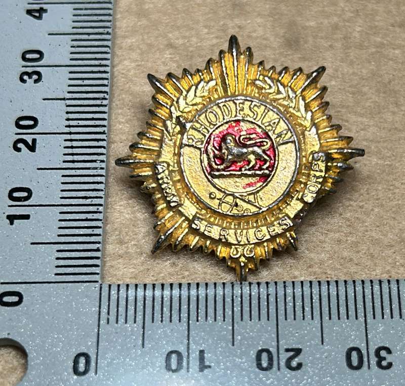 RHODESIA STAFF/ GENERAL SC - COLLARS BADGE BROOCH
