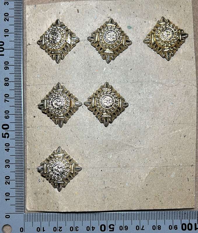 RHODESIA CROWNS AND PIPS - 6 ANNODISED PIPS