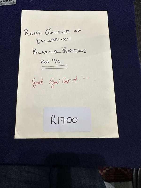 RHODESIA SIGNALS - ROYAL CORPS OF SIGNALS BLAZER BRASS TEMPLATE AND PATTERN EX FACTORY
