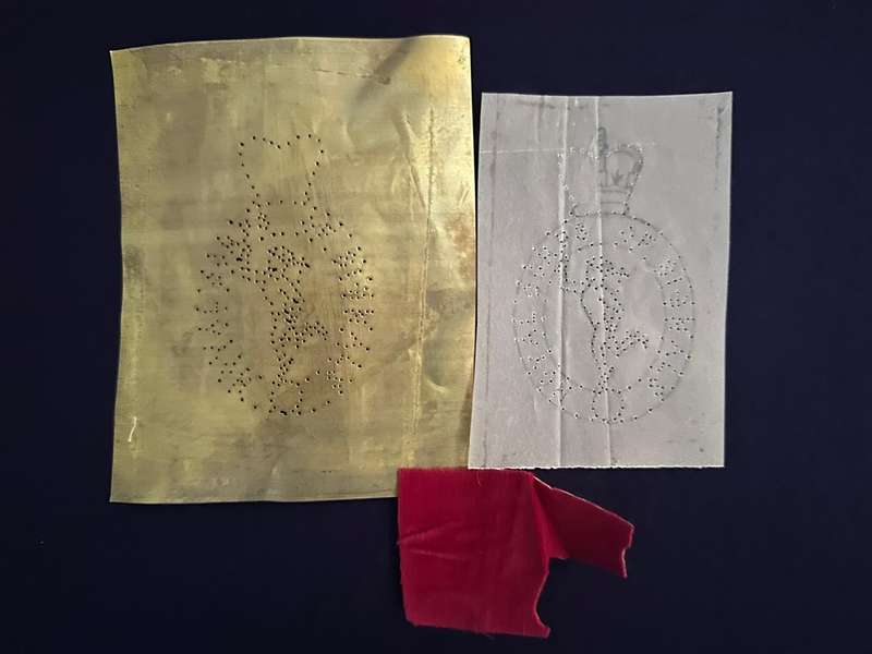 RHODESIA SIGNALS - ROYAL CORPS OF SIGNALS BLAZER BRASS TEMPLATE AND PATTERN EX FACTORY