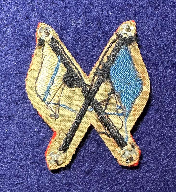 RHODESIA SIGNALS - SIGNAL FLAGS ON RED WW2 CLOTH