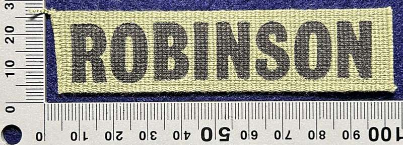 RHODESIA AFRICA RIFLES - NAME TAGS CHEST - ROBINSON
