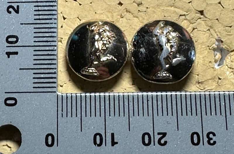 RHODESIA SIGNALS - 2 SMALL BUTTONS - FIRMIN, LONDON