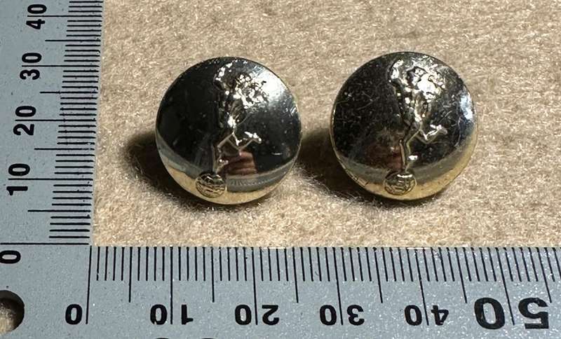 RHODESIA SIGNALS - 2 MEDIUM BUTTONS, GAUNT, LONDON