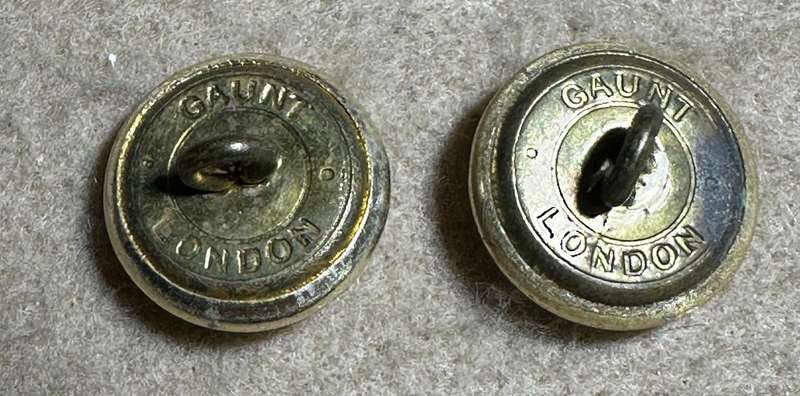 RHODESIA SIGNALS - 2 MEDIUM BUTTONS, GAUNT, LONDON