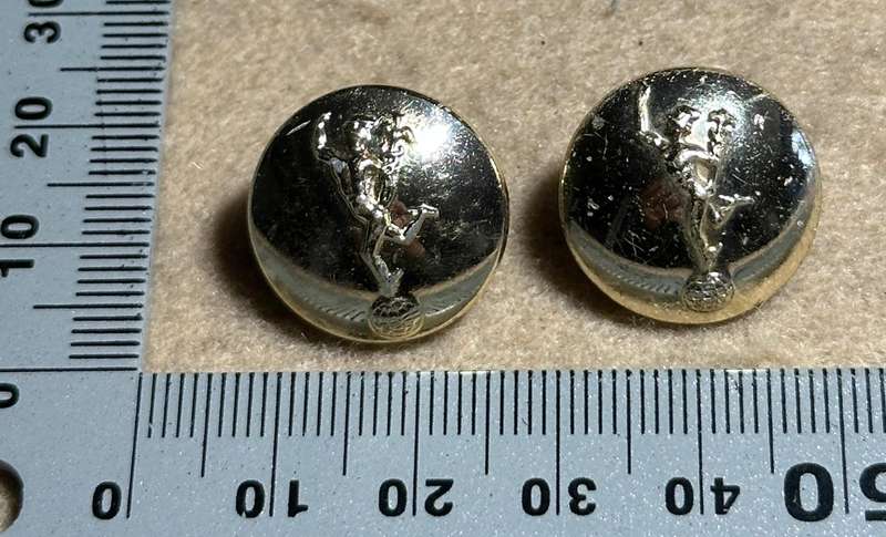 RHODESIA SIGNALS - 2 MEDIUM BUTTONS, GAUNT, LONDON