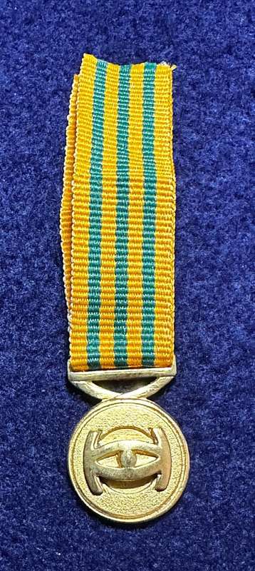 South Africa National Intelligence Agency - Faithful Service Medal Gold - Miniature