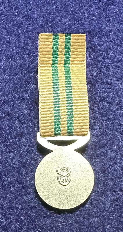 SADF/SANDF Intelligence Services Medal - Loyal Service Silver - Miniature