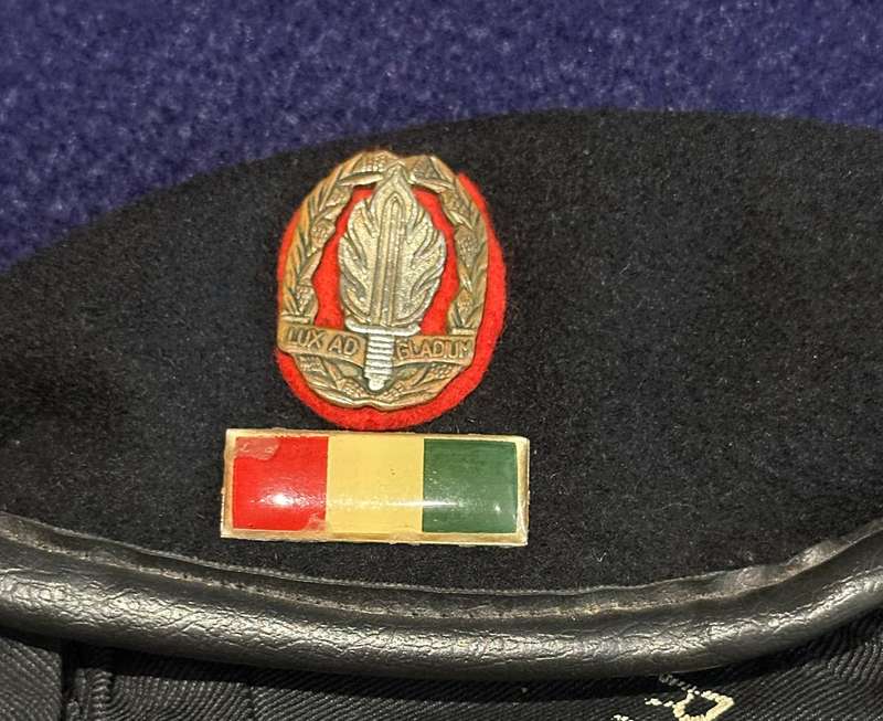 SADF Intelligence Beret - RIFLEMAN 1984/5 and Bar