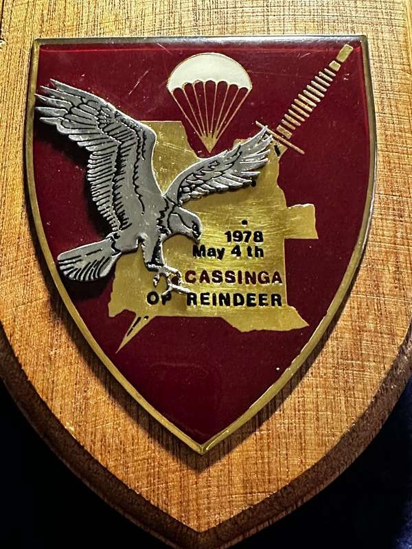 SADF Parachute Regiment Plaque - 4th May 1978, Cassinga, Operation Reindeer