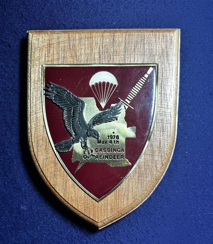 SADF Parachute Regiment Plaque - 4th May 1978, Cassinga, Operation Reindeer