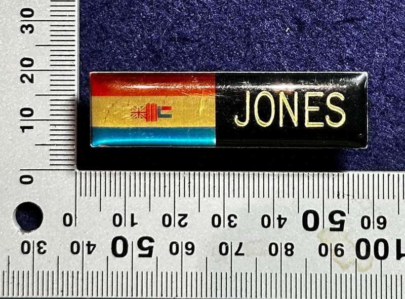 SAP / SADF Metal Enamel Stepouts - Nametag - Jones