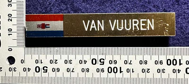 SADF Nametag - VAN VUUREN