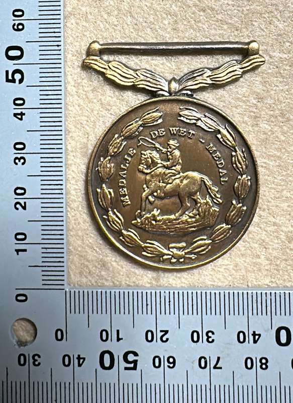 SA Military Decorations & Medals - De Wet Medal - Full Size - Numbered 17978 (No Ribbon)