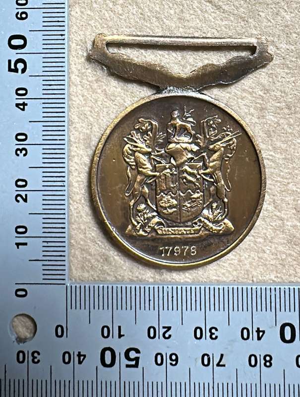 SA Military Decorations & Medals - De Wet Medal - Full Size - Numbered 17978 (No Ribbon)