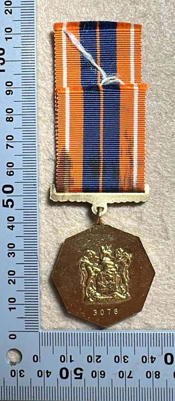 SA Military Decorations & Medals -Pro Patria Medal - Full Size Swivel Suspender- Numbered 3078