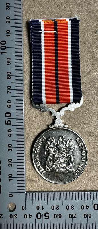 SA Military Decorations & Medals - General Service Medal - Full Size - Numbered 267598