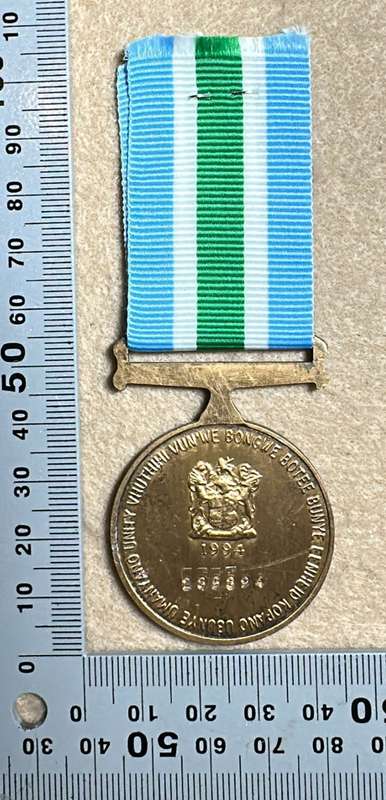 SA Military Decorations & Medals - Unitas Medal 1994 - Full Size - Numbered 285894