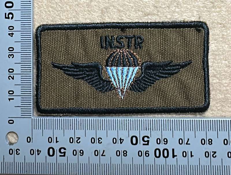 SWA Paratroop Instructor Wing Black Embroidered