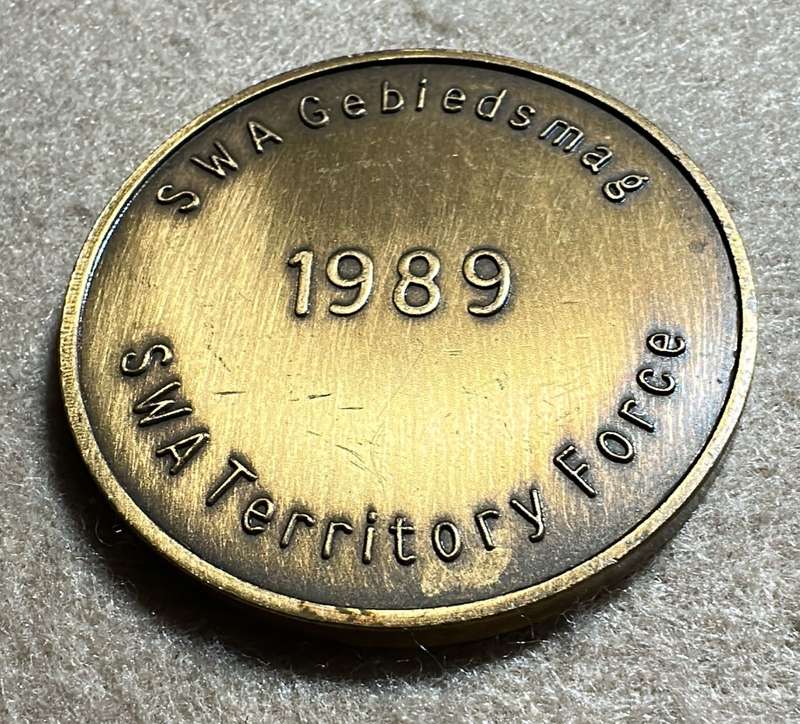 SWA Territory Force / Gebiedsmag Medallion - 1989