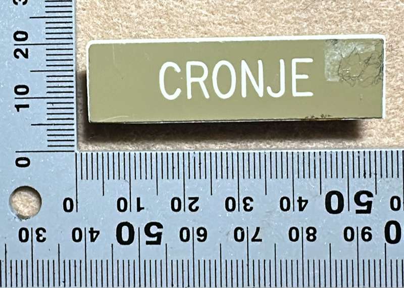 SWATF Stepouts Nametag - CRONJE