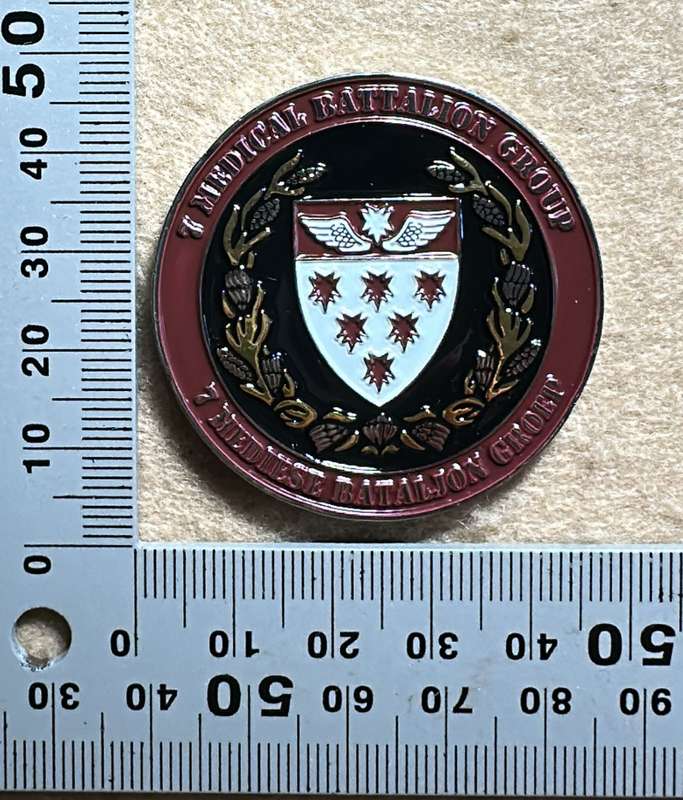 SA ARMY - 7 Medical Battalion - Static Line Qualified  Medallion - No 002