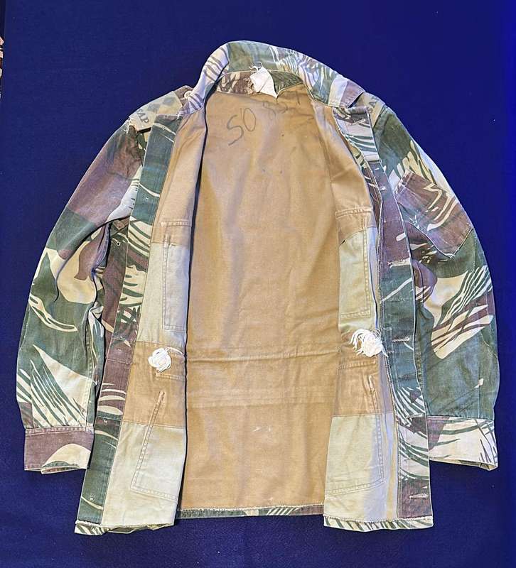 Rhodesian Camo Bushjacket - BSAP Officer Ranks (Inspector) - Elbow Padding Removed, Zipper Pocket