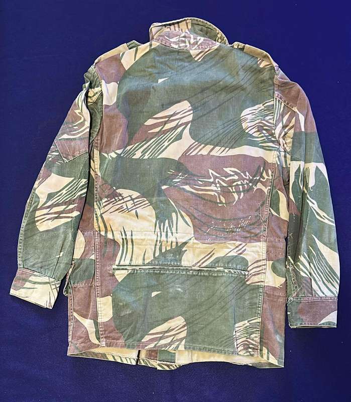 Rhodesian Camo Bushjacket - BSAP Officer Ranks (Inspector) - Elbow Padding Removed, Zipper Pocket
