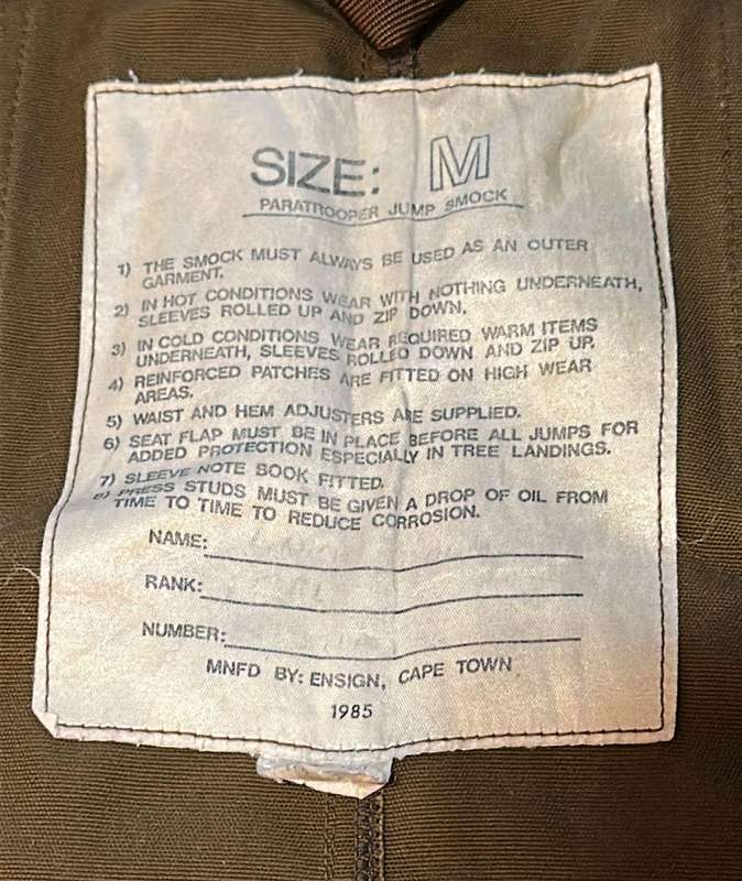 SADF Para Jacket (Slangvel) - Medium - 1985 - Named removed