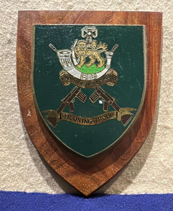 Rhodesian Plaque - RLI Rhodesian Light Infantry - Training Troop
