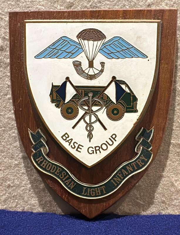 Rhodesian Plaque - RLI Rhodesian Light Infantry - Base Group