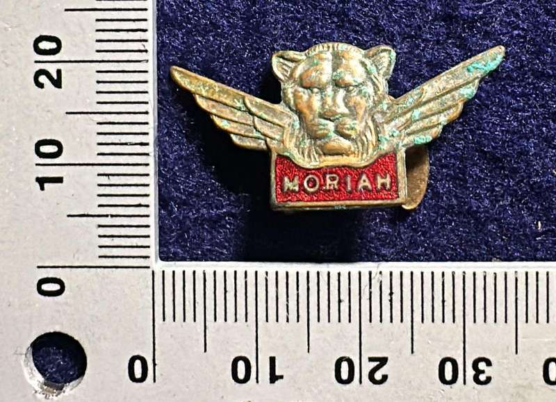 Rare Rhodesian "MORIAH" Badge  Winged Lion Emblem, Enamel Finish - Made by Metal Art, Pretoria