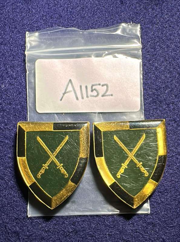 SADF Infantry School Metal Arm Flashes - Pair