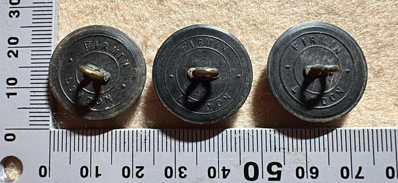 Rhodesian African Rifles Buttons - Lot of 3 - by FIRMIN, LONDON