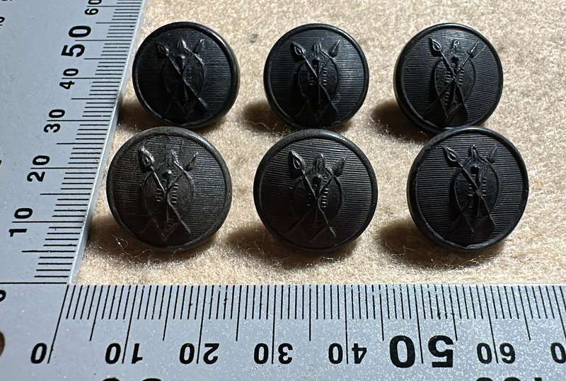 Rhodesian African Rifles Buttons - Lot of 6
