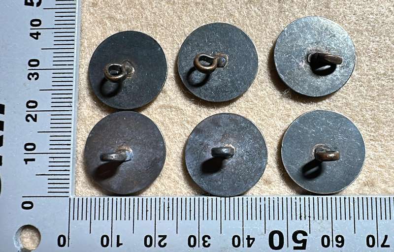 Rhodesian African Rifles Buttons - Lot of 6 - with Scroll
