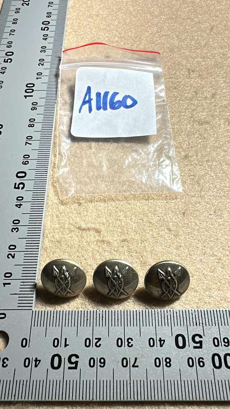 Rhodesian African Rifles Buttons - Lot of 3 - FIRMIN, LONDON