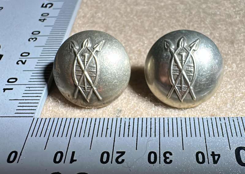 Rhodesian African Rifles Buttons - Lot of 2 - FIRMIN, LONDON