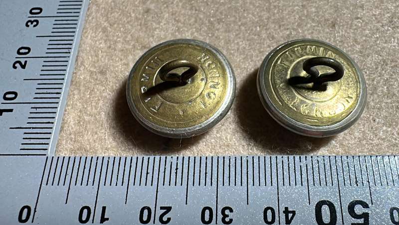 Rhodesian African Rifles Buttons - Lot of 2 - FIRMIN, LONDON