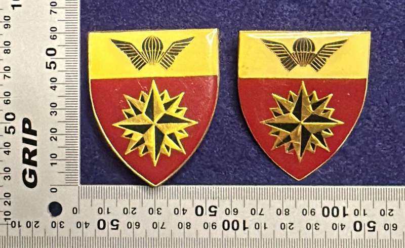 SA ARMY - 5 Special Forces Regiment Flashes - Set (1 pin missing)
