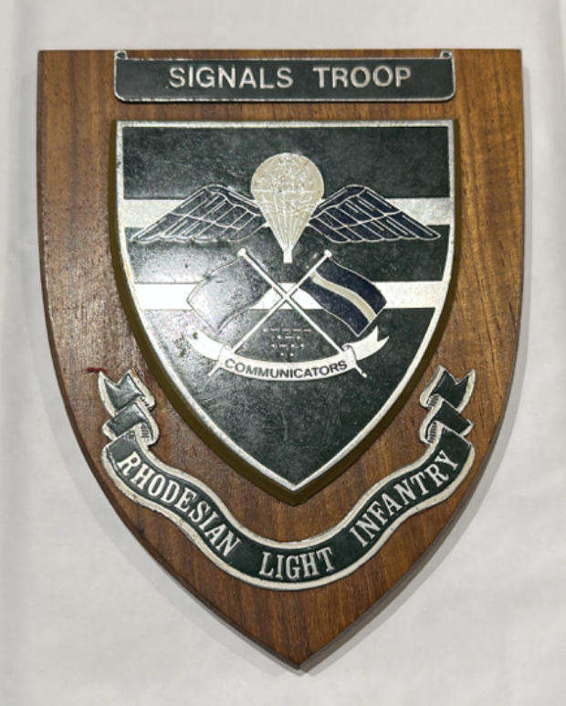 Rhodesian Plaque - RLI Rhodesian Light Infantry - Signals Troop