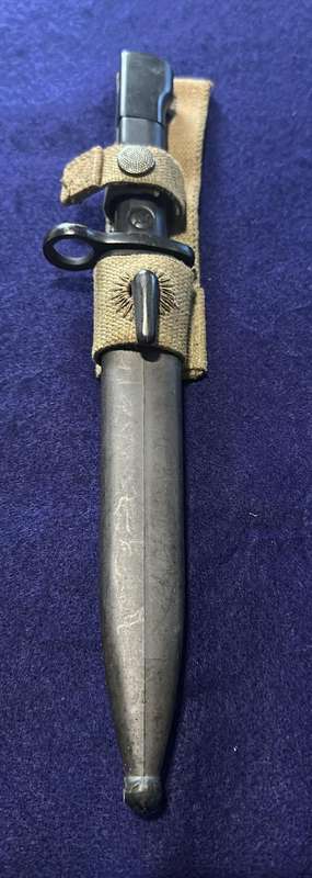 SADF UZZI Bayonet and Sheath, excellent condition