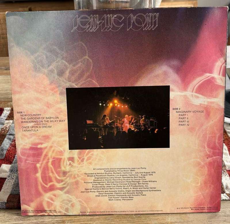 Jean-Luc Ponty - Imaginary Voyage LP [US Pressing] VG+