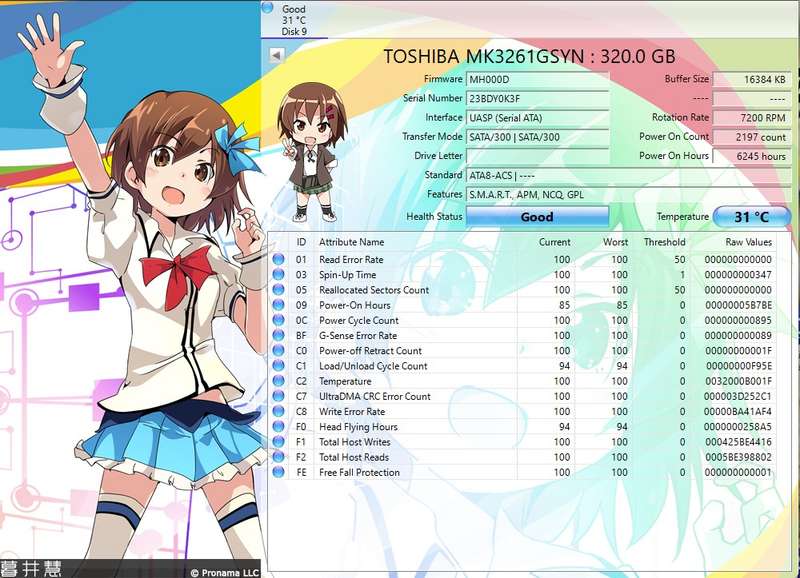2.5` HDD Toshiba 320Gb