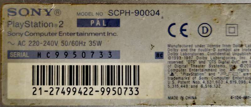 PLAYSTATION 2 CONSOLE