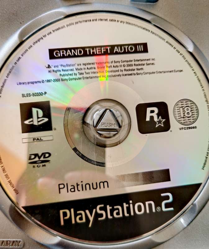 GRAND THEFT AUTO 3 PS2 (DISK ONLY )