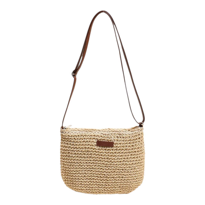 Womens handbag rattan straw woven straw shoulder bag every day / vacation essentials bag