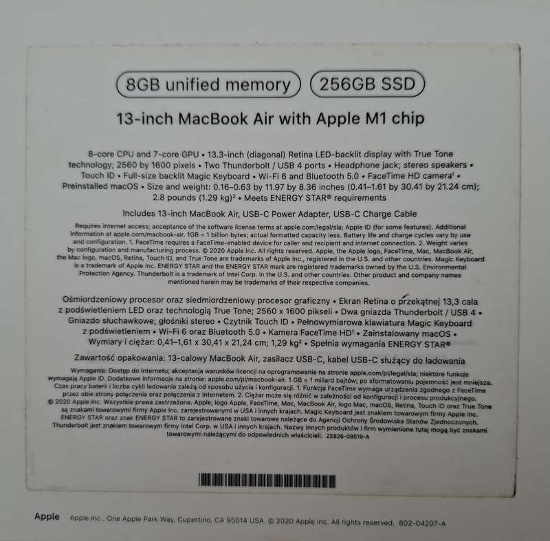 MacBook Air M1 13.3 Inch