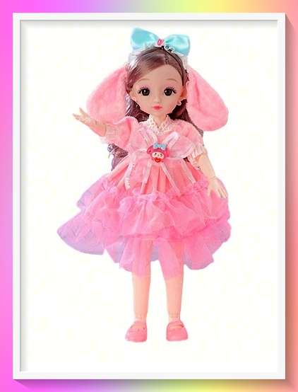 pink bunny eared doll