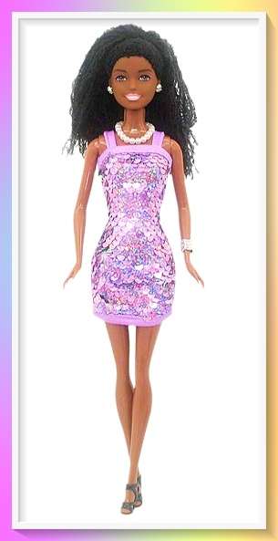 Delightful party girl with lovely sequin dress 29.5cm doll